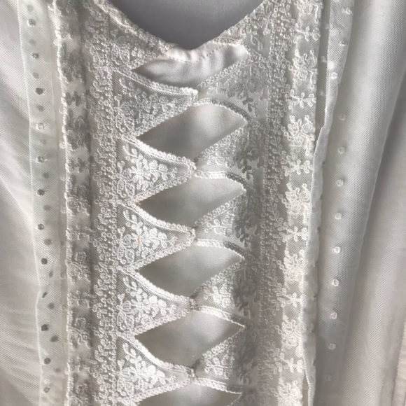 Ivory Coldwater Creek 1X Blouse - Picture 2 of 5